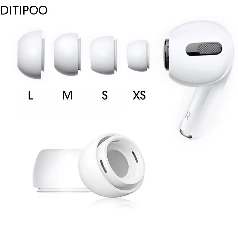 

Soft Silicone Earbuds Earphone Tips Earplug Cover for Airpods Pro 1/2 L M S XS Size Headphone Eartips for Airpods Pro 2