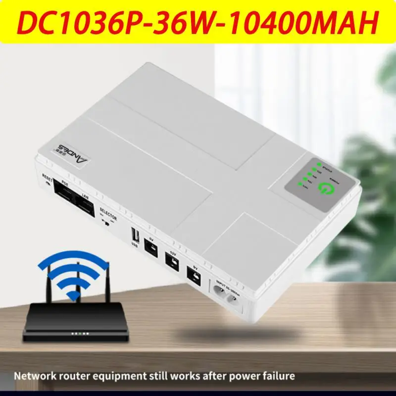 DC1036P-36W-10400MAH DC Uninterruptible Power Supply UPS Router Optical Cat Built-in Adapter Backup Power Supply 5V 12V 2A 24V