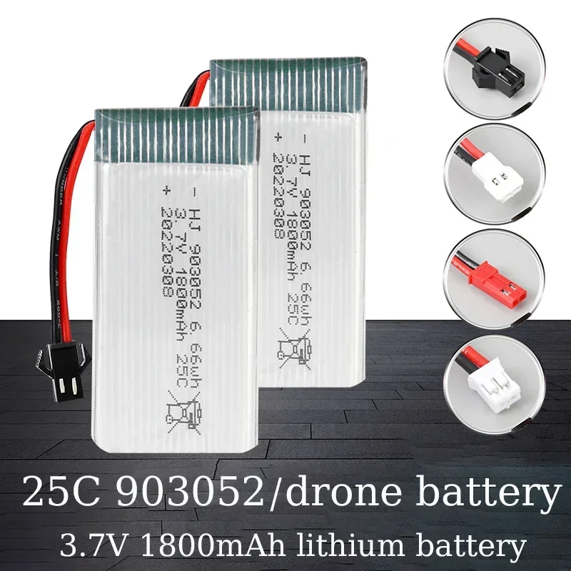 903052 3.7V 1800mAh Polymer Lithium Battery 25C High Rate X5SW Quadcopter 903052 Drone Accessories Model Aircraft Battery