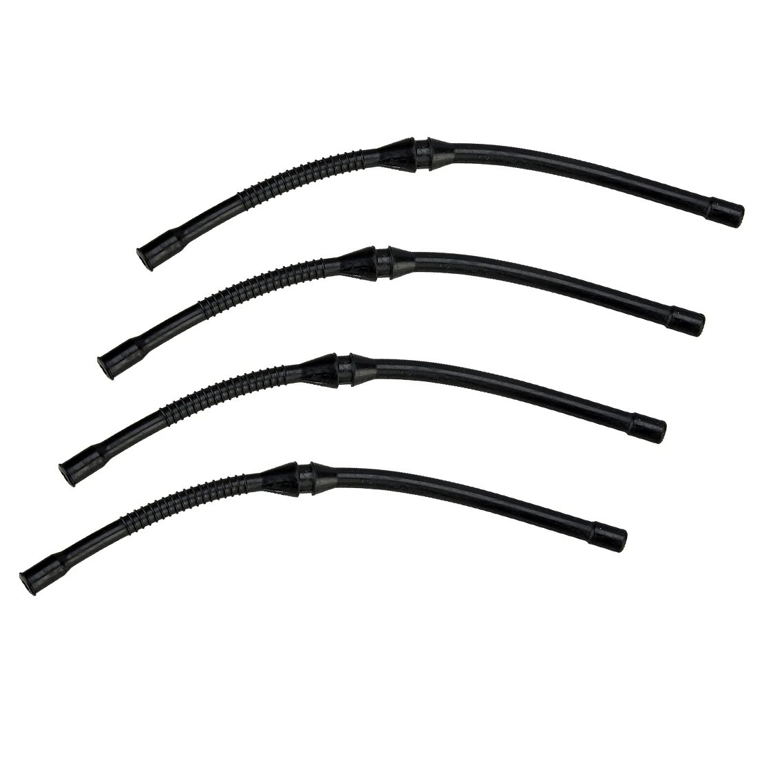 4pcs/set Chainsaw Fuel Line Hose Tube Fit for Husqvarna 61 66 162 181 266 268 272 281 Black Rubber