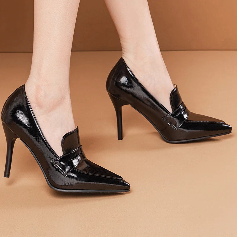 

Плюс размер, ультра-высокие тонкие сексуальные офисные женские туфли на высоком каблуке, сексуальная юбка, туфли-лодочки на мелкой платформе, 2025 г.