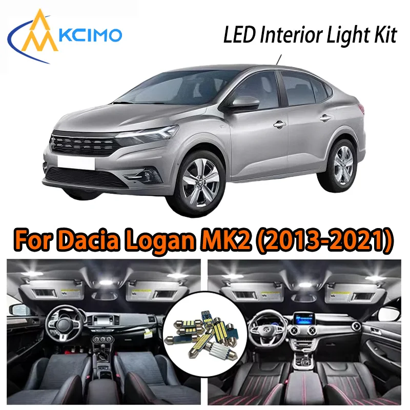 

KCIMO For Dacia Logan MK2 (2013-2021) Premium LED Interior Kit - 2 Colors , Quick Installation, Long-Lasting
