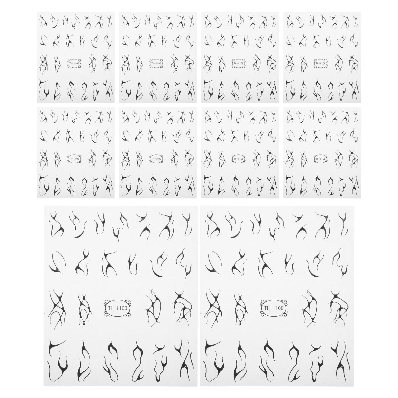 

10Pcs Stripe Nail Stickers Self Adhesive Line Art Decals Geometric Wave Manicure Decorations Bridal Party New Year