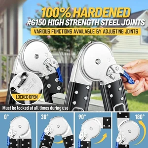 سلم الخطوة ، 1 سلم قابل للطي متعدد الأغراض سلم تمديد الألومنيوم سلالم قابلة للطي تلسكوبية 330 رطل أعلى 8 مبيعات سلم ألومنيوم تلسكوبي - No3