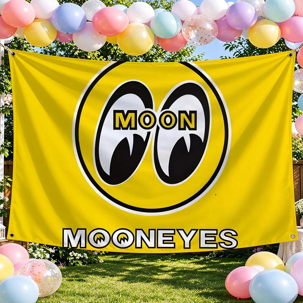 MOONEYES Flags Banner For Bedroom Outdoor Living Room Restaurant Bar Wall Decor Party