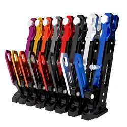 Motorcycle Kickstand Accessories Motor Scooter Modified CNC Aluminum Alloy Adjustable Tripod Holder Foot Side Support Stand Moto