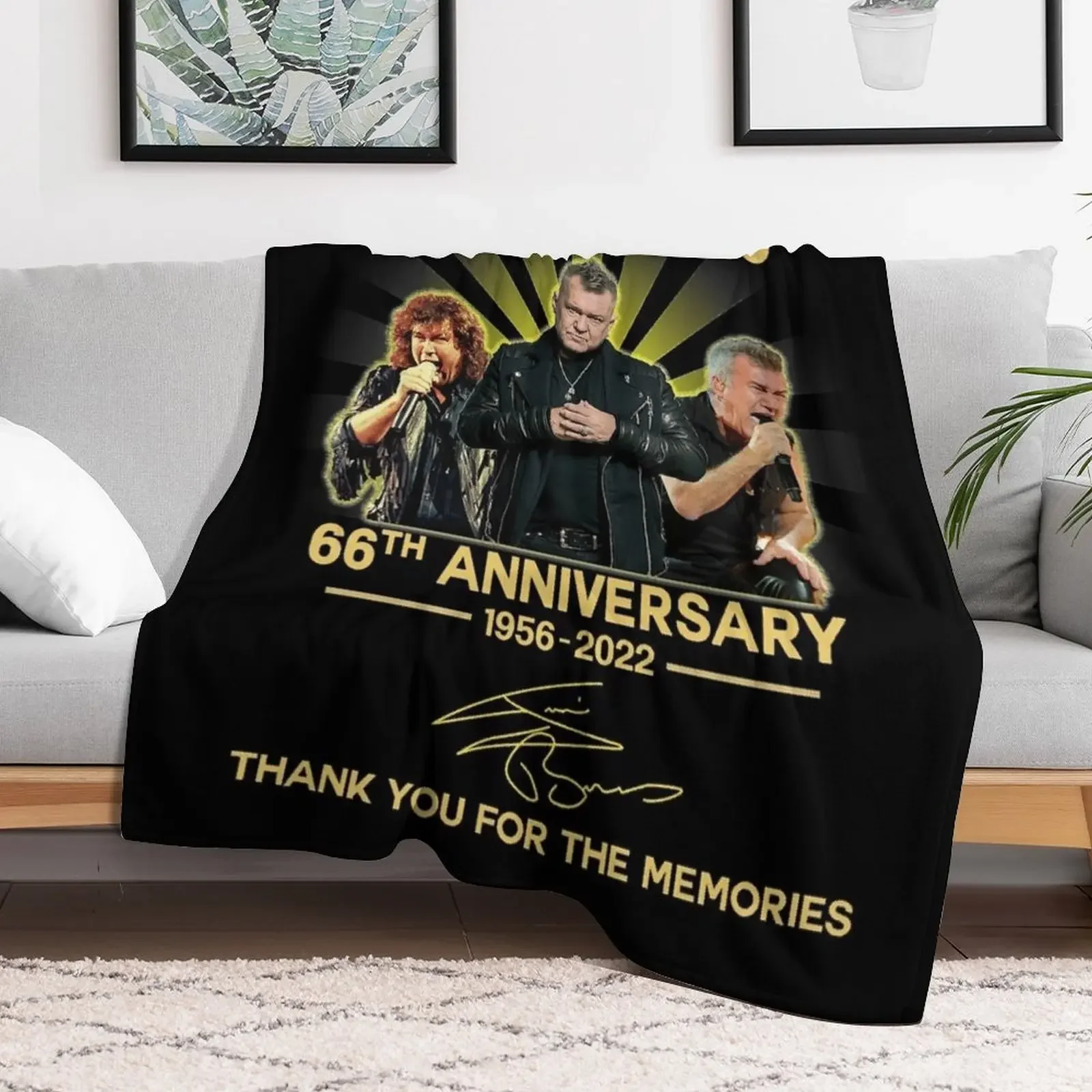 thank you for the memories 66th anniversary- jimmy t-shirt barnes Classic Throw Blanket Fluffy Cozy Throw Blanket for Home Decor