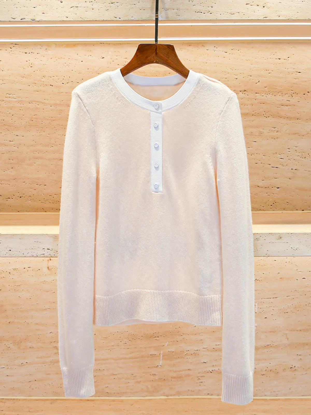 

Soft Sle Knitted Sweater Top Women's Faion Spring Season Long Sve round Ne Regular Fit Commute Simple Sle Knitwear