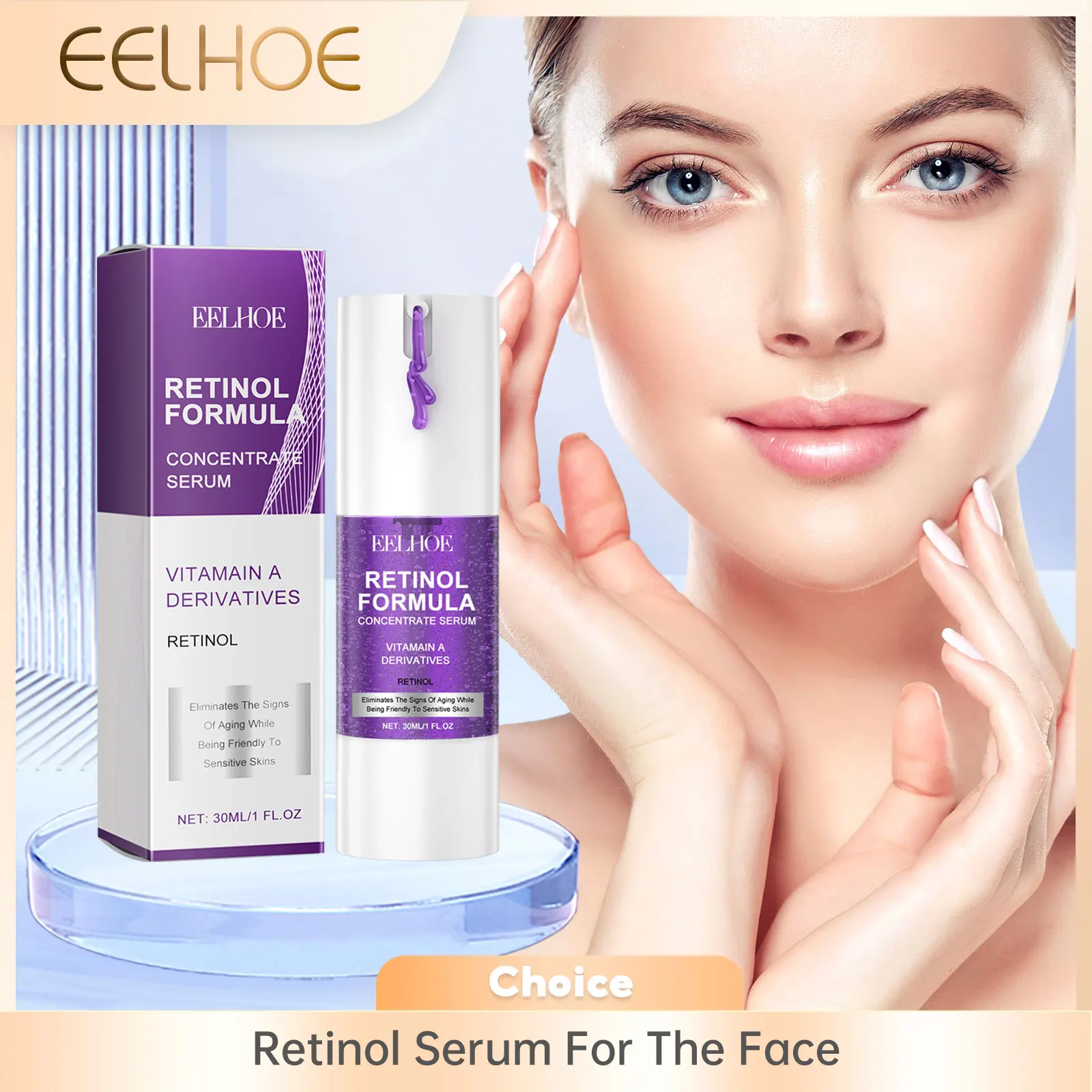 

EELHOE Retinol Serum for the Face Moisturizer Nicotinamide Lifting and Firming Face Smoothing Facial Essence of Hyaluronic Acid