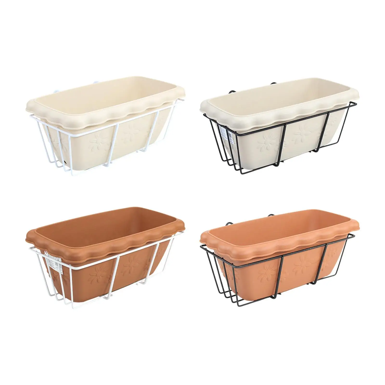 Railing Planter Window Decor with Drainage Holes Hanging and Planter Box