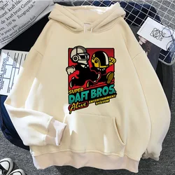 Daft Punk hoodies women Korean style Kawaii funny 90s hoddies women Fleece pulls