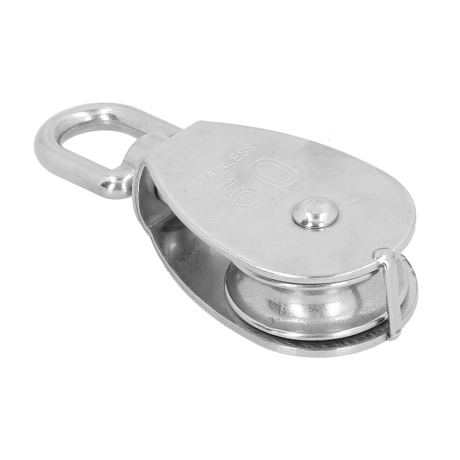 50mm 316 Stainless Steel Pulley Spinning 360° Single Lifting Wheel Tool Universal for Ship Boat