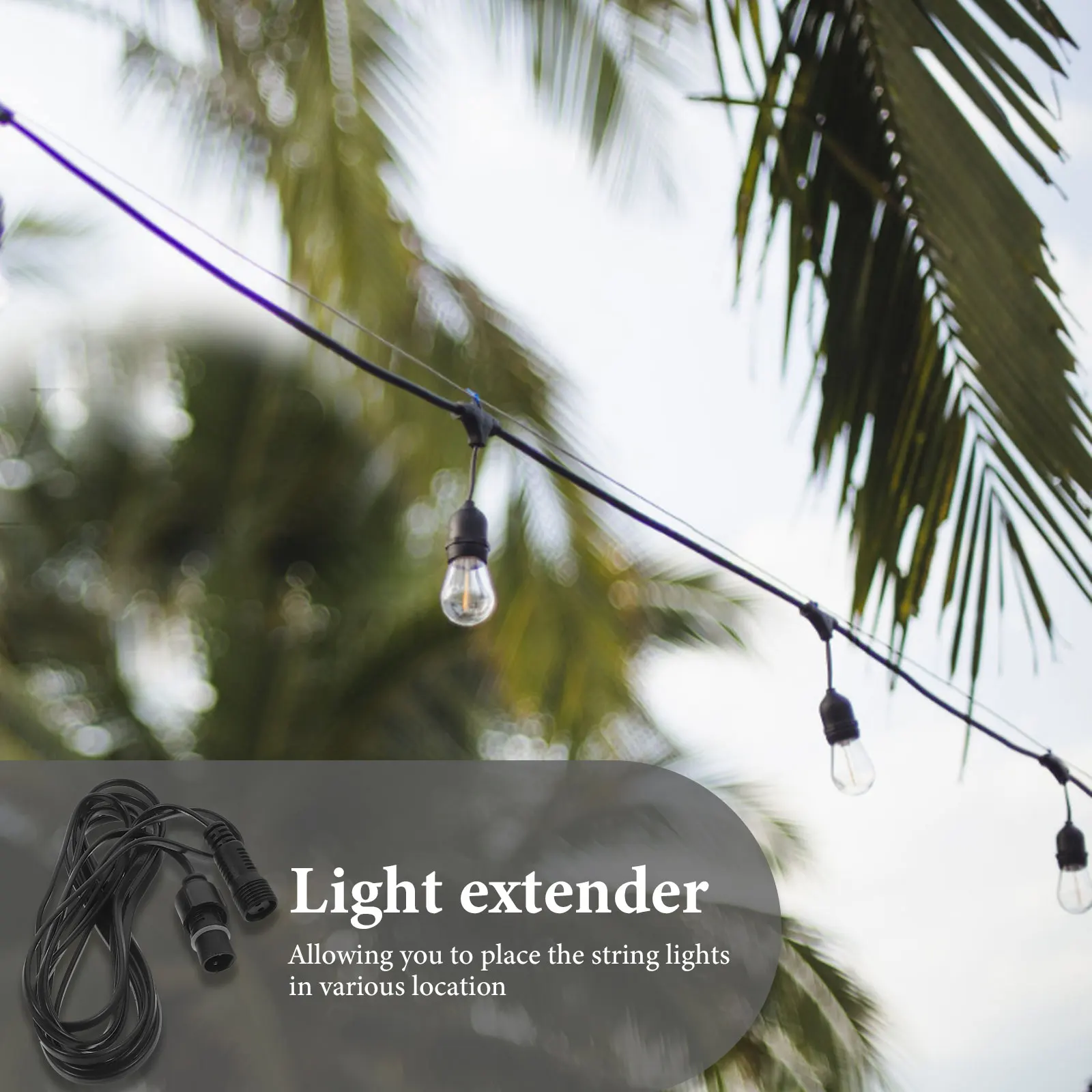 

IP44 Waterproof Power Cord 3M Extension Cords Outdoor String Light 2 Pin Cable Christmas LED Decorative Electrical Equipment