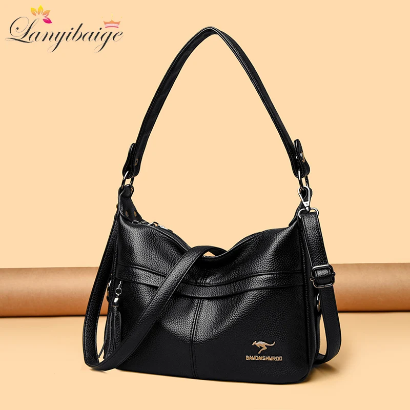 

Повседневная женская новая сумка из мягкой искусственной кожи в стиле ретро, повседневная сумка через плечо, большая вместительная сумка-тоут, сумка-мессенджер высокого качества, основная сумка