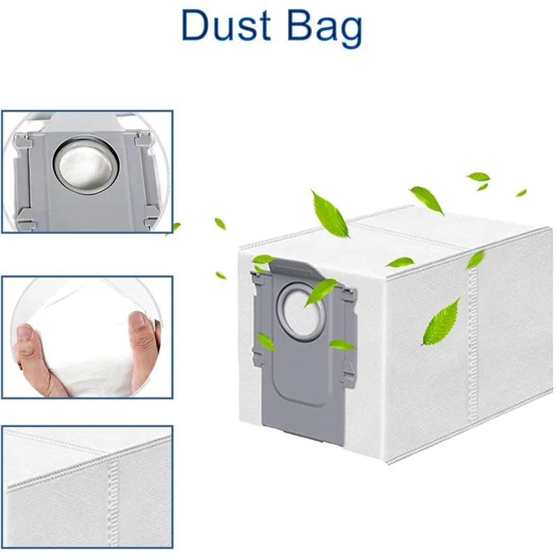 

TFORU-Replacement Parts For Roborock Qrevo Curve/P20 Pro Vacuum Cleaner Main Side Brushes HEPA Filters Mop Pads Dust Bags