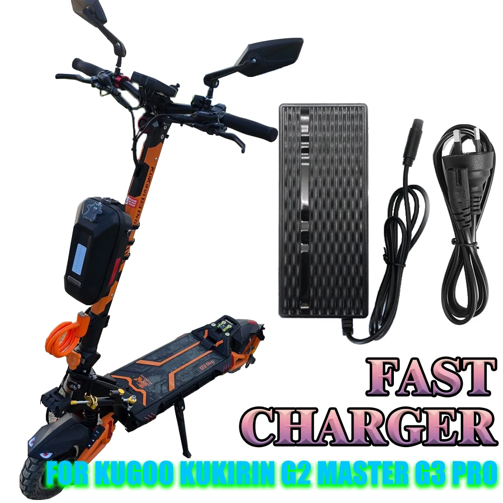 

Для электрического скутера Kugoo Kukirin G2 Master G3 Pro со светодиодным датчиком, сертифицированный ЕС, оригинальный адаптер питания 54,6 В, 2 А, быстрое зарядное устройство