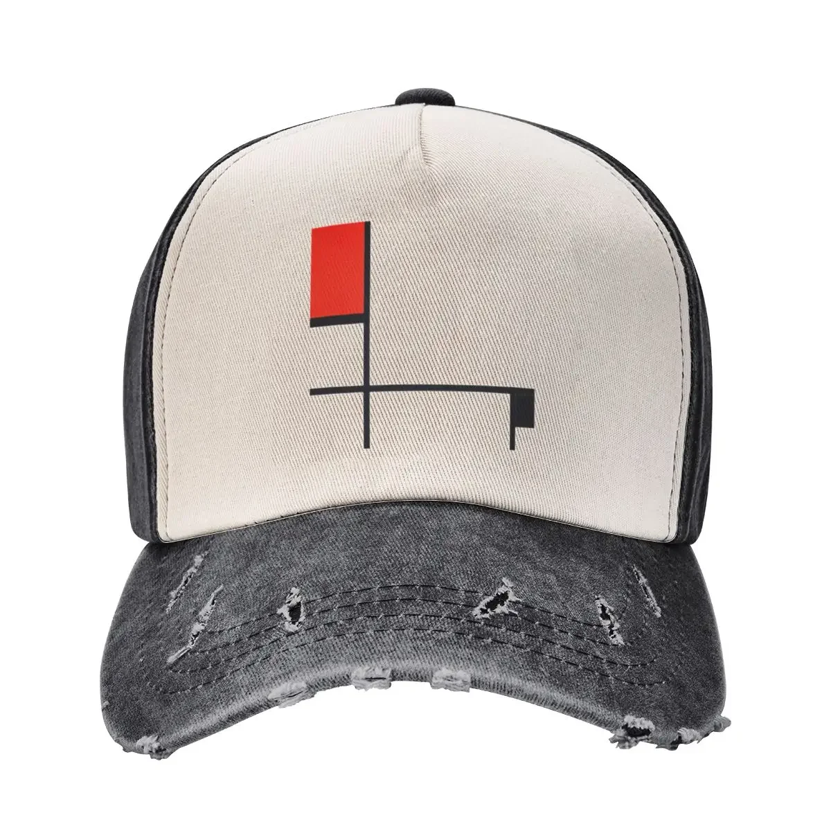 Abstract Art Composition No. I, with red and black (1929) Piet Mondrian Baseball Cap Hat Baseball Cap dad hat Mens Caps Women's