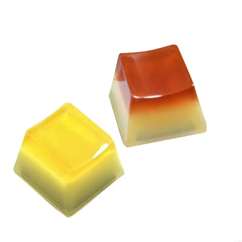 

U75B 3D Jelly Drop Glues Puddings Resin Keycap Mechanical Keyboards Backlit Through Keycap for Gamings Keyboards