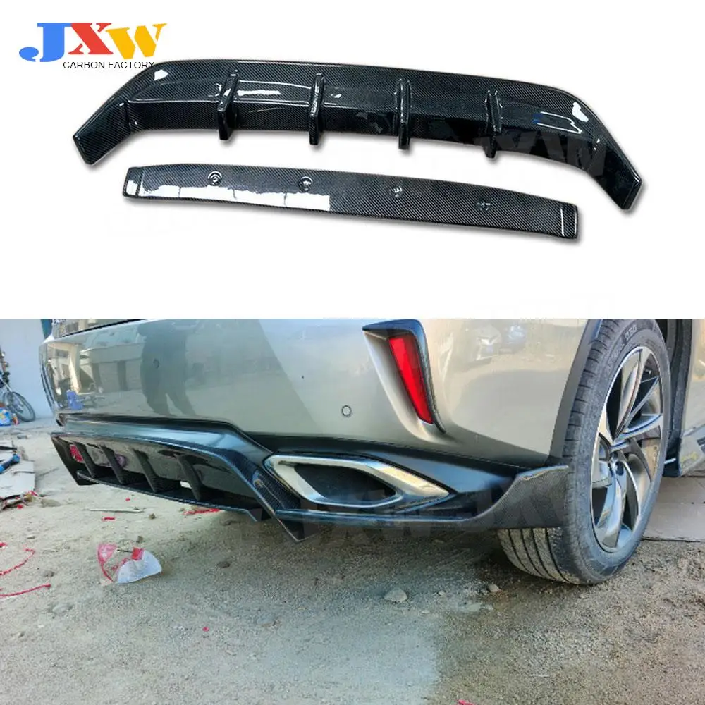 Carbon Fiber Rear Bumper Lip Diffuser For Lexus RX300 RX450H 2016-2020 FRP Car Body Kits Car Bumper Guard Accessories