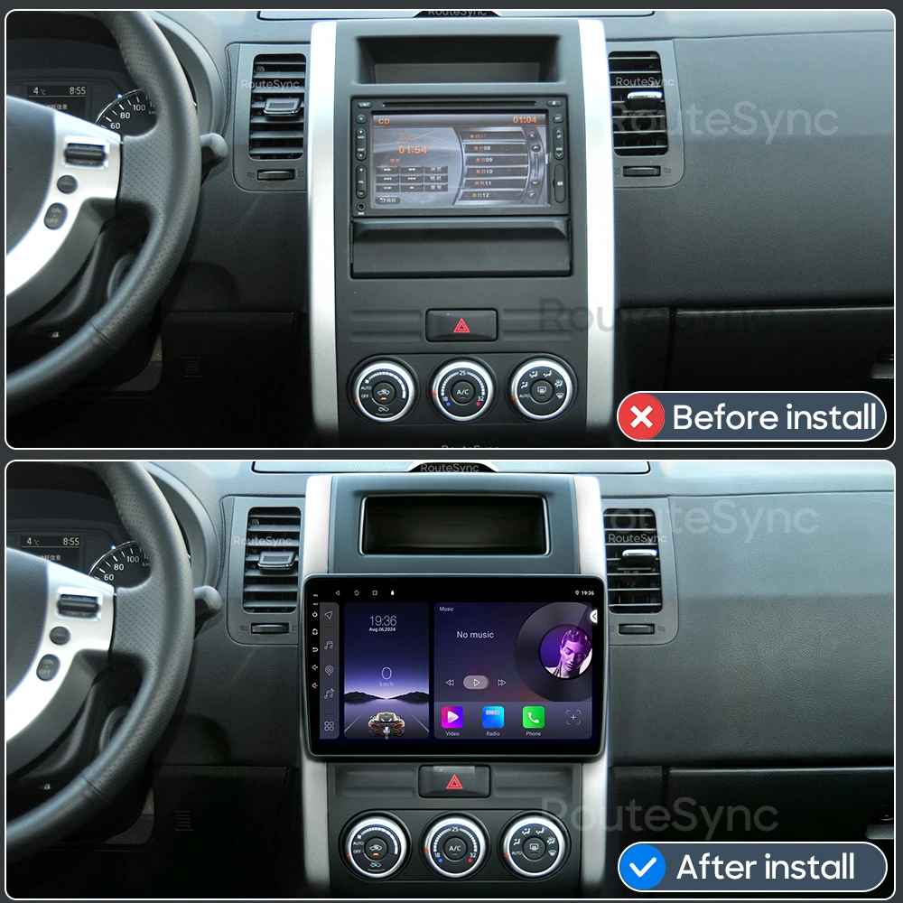 Android 16 Car Multimedia Player For Nissan x trail t31 2007 - 2013 Carplay GPS Wifi Stereo 2din Navigation Bluetooth 4G 5G DSP