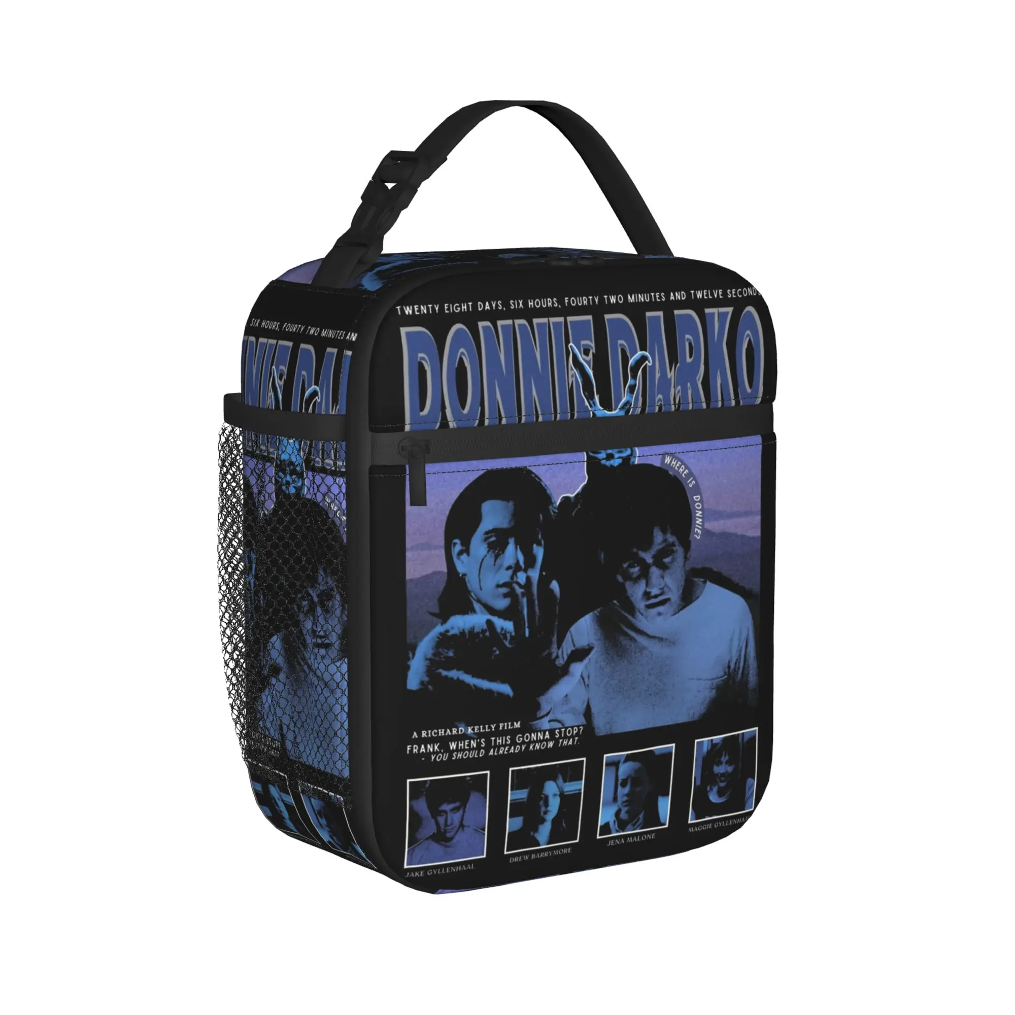 Donnie Darko Movie Poster Insulated Lunch Bags Large  Reusable Thermal Bag Tote Lunch Box College  Travel Food Storage Bags