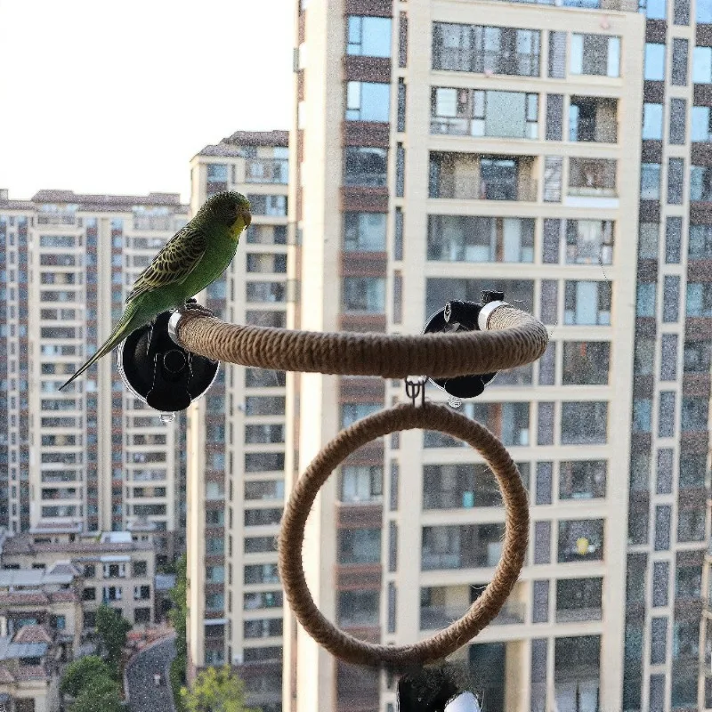 

Curable Suction Rope Ladder Parrot Accessory Natural Fiber Rest Stand Paw Fillet Interactive Teaching Rack Birdie