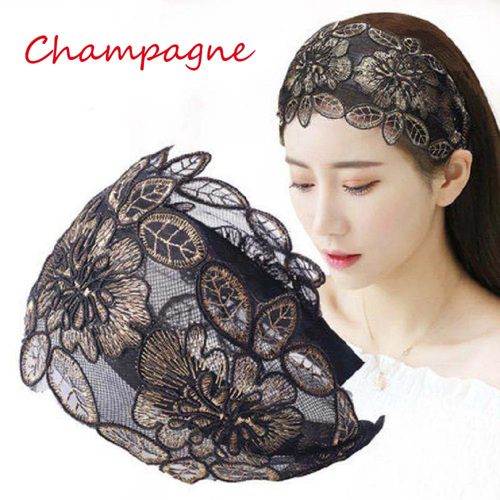

Summer Korean Flower Floral Printed Broadside Toothed Hair Bands Head Hoop Hair Accessories Headband