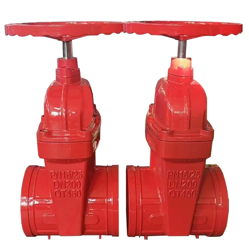 

Manual Soft Seal Type, Grooved Dark Rod Gate Valve Elastic Groove Fire Protection