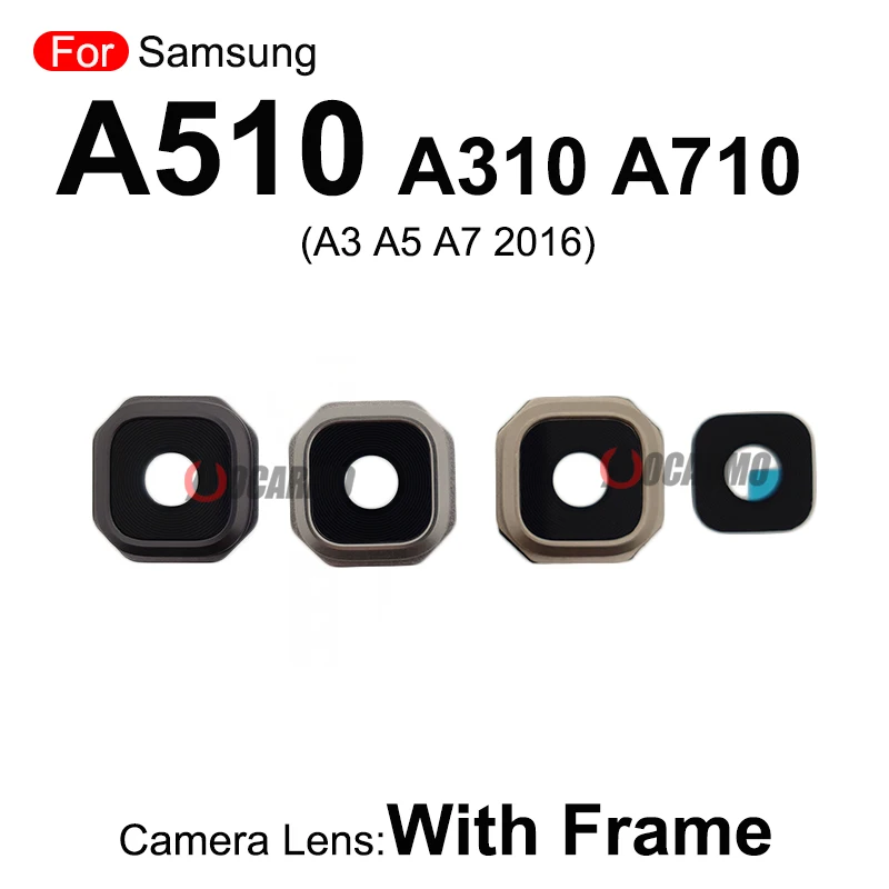 Rear Back Camera Lens With Frame For Samsung Galaxy A510 A520 A530 A310 A320 A720 A730 A5 2016 2017 A8 Plus Replacement Parts