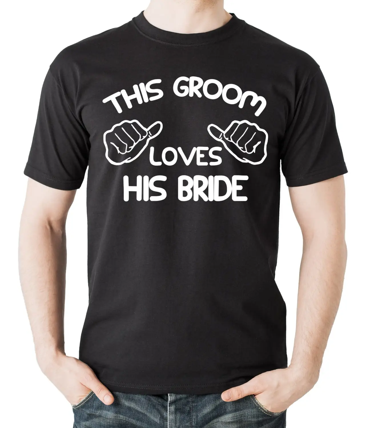 This Groom Loves His Bride T Shirt Tee Engagement Wedding