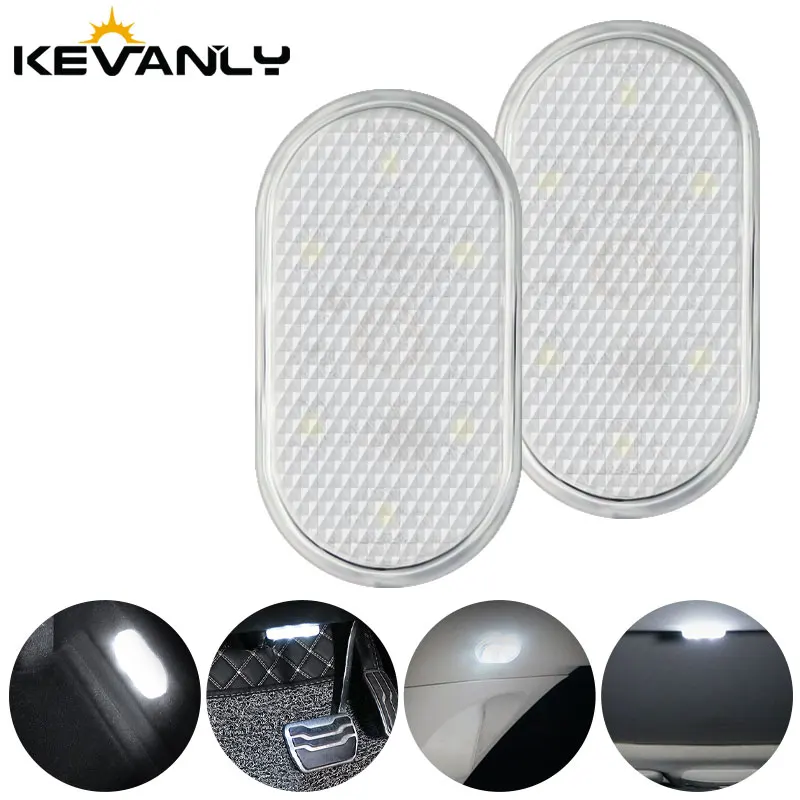 1/2/4Pcs Touch Sensor USB LED Interior Light LED Lamp Car Ceiling Lamp Reading Light Car Decorations Roof Interior Lighting