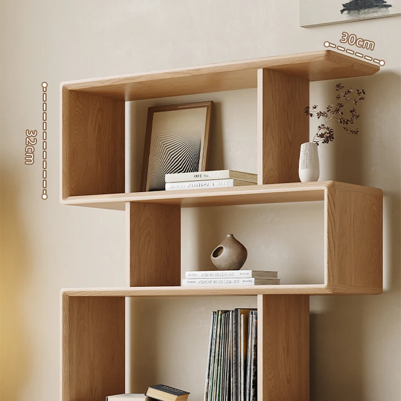 Corner Living Room Book Shelf Display Wood Bedroom Storage Book Shelf Library Side Libreria Estanteria Nordic Furniture BL50BS