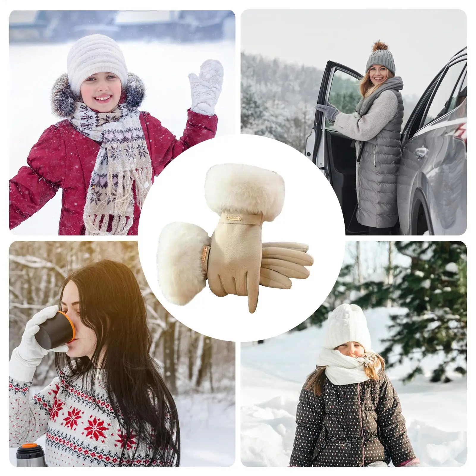 

Snowboarding Gloves Touchscreen Warm Mittens Ski Snow Gloves For Cold Weather For Men Women Parent Cycling Biking Sporting