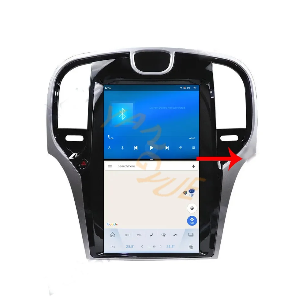 شاشة 13.6 بوصة تعمل باللمس لكرايسلر 300C 2012-2019 Carplay نظام تحديد المواقع والملاحة أندرويد 13 وحدة مشغل راديو الوسائط المتعددة للسيارة 4G WIFI AI