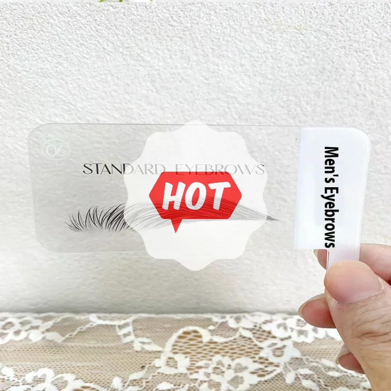 6 Pairs Brow Shape Try-On Card 6 Popular Styles For Quick Client Selection,Brow Shape Template Card,Simulates The Brow Effect