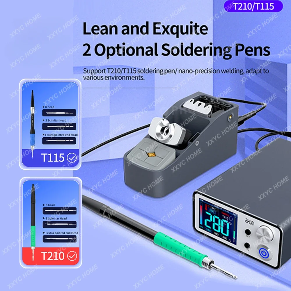 AIXUN T3B 스마트 나노 납땜 스테이션, T115 T210 핸들, 빠른 용접 재작업 스테이션, 휴대폰 SMD BGA PCB 수리용