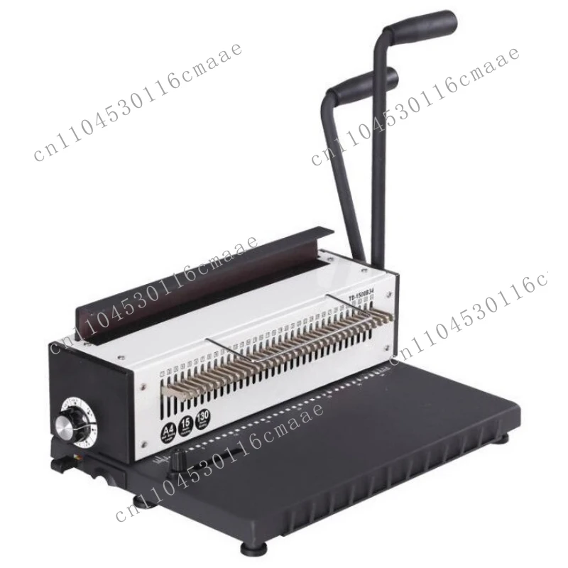 TD-1500B34 Square Hole Desk Calendar Iron Ring Binding Machine Full Drawing Knife 34 Hole Wall  Punching Machine Double Coil