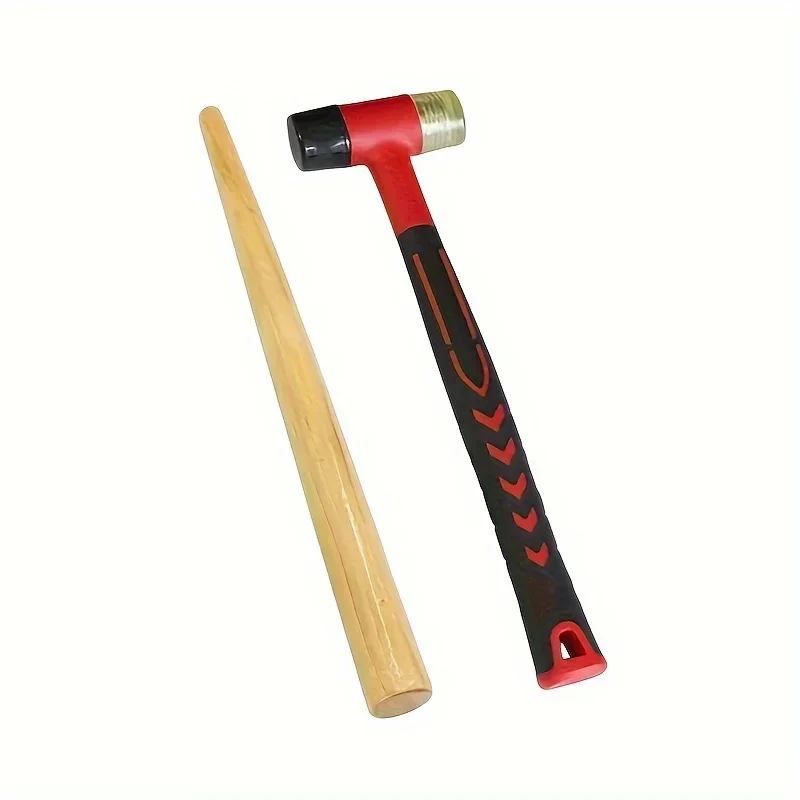 Professional Ring Mandrel Stick with Hammer Rubber Mallet Jewelry Tool for Shaping Gold/Silver Rings DIY Craft Sizing Adjuster