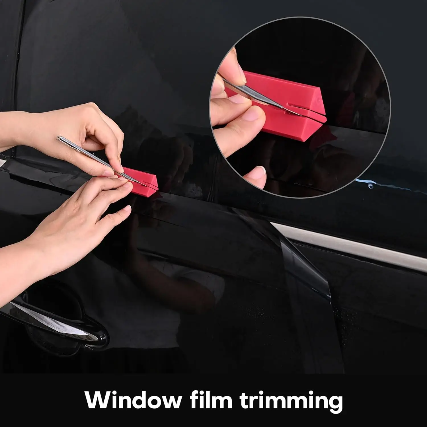 FOSHIO Film Edge Trimming Guides Cutting Template Car Wrapping Vinyl Decals Corner 1-5MM Distance Precise Straight Line Slitting