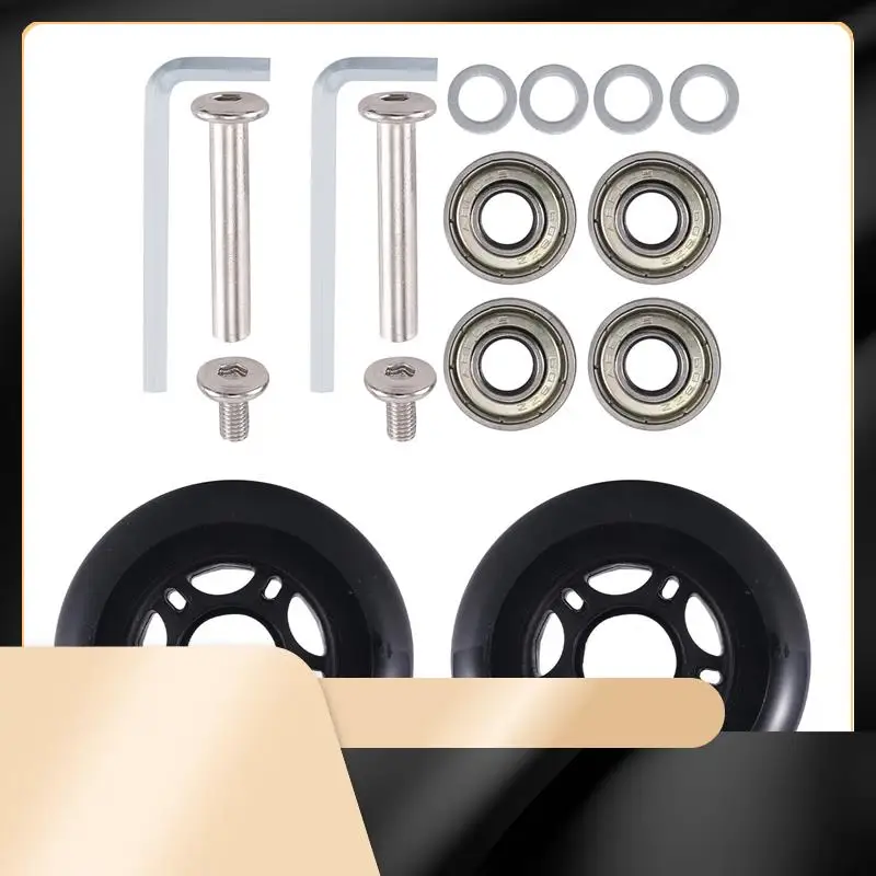 

X40A_XA-75Mmx 24Mm Luggage Suitcase Replacement Wheels , PU Swivel Caster Wheels Bearings Repair Kits, A Set Of 2