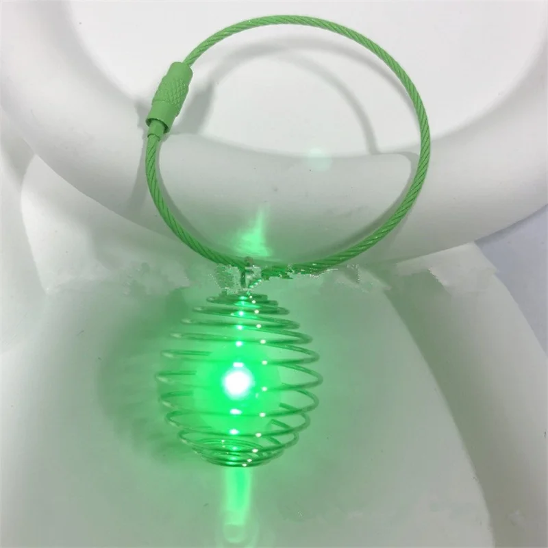 20 قطعة Led قلادة ملونة ضوء المفاتيح شجرة عيد الميلاد الديكور حلقة رئيسية بطارية تعمل بالطاقة هدية مزخرفة الملحقات