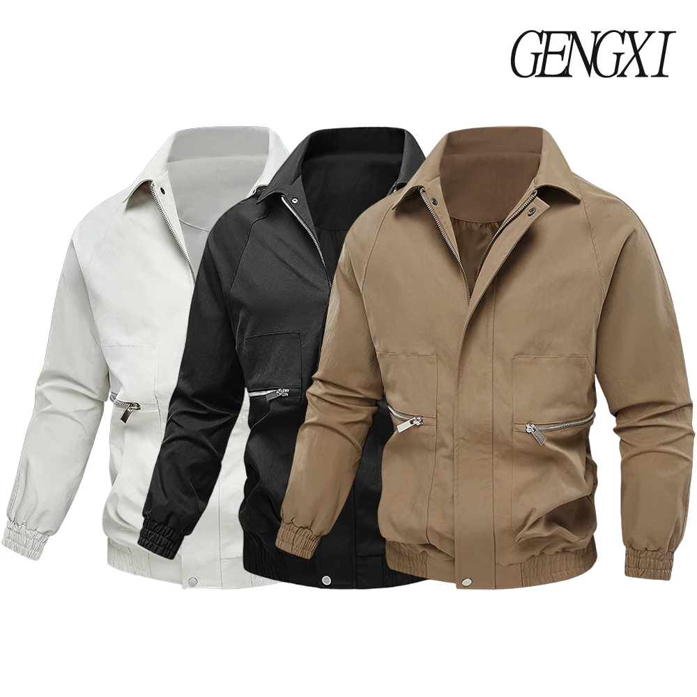 

Autumn New Arrival Vintage Workwear Jacket Men's Tactical Windproof Thermal Military Combat Lapel Jacket Men's Pilot Jacket