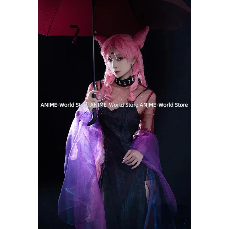 Anime Chibiusa Cosplay Costume Tsukino Usagi Women Black Lady Chibiusa Cosplay Small Lady Serenity Wig