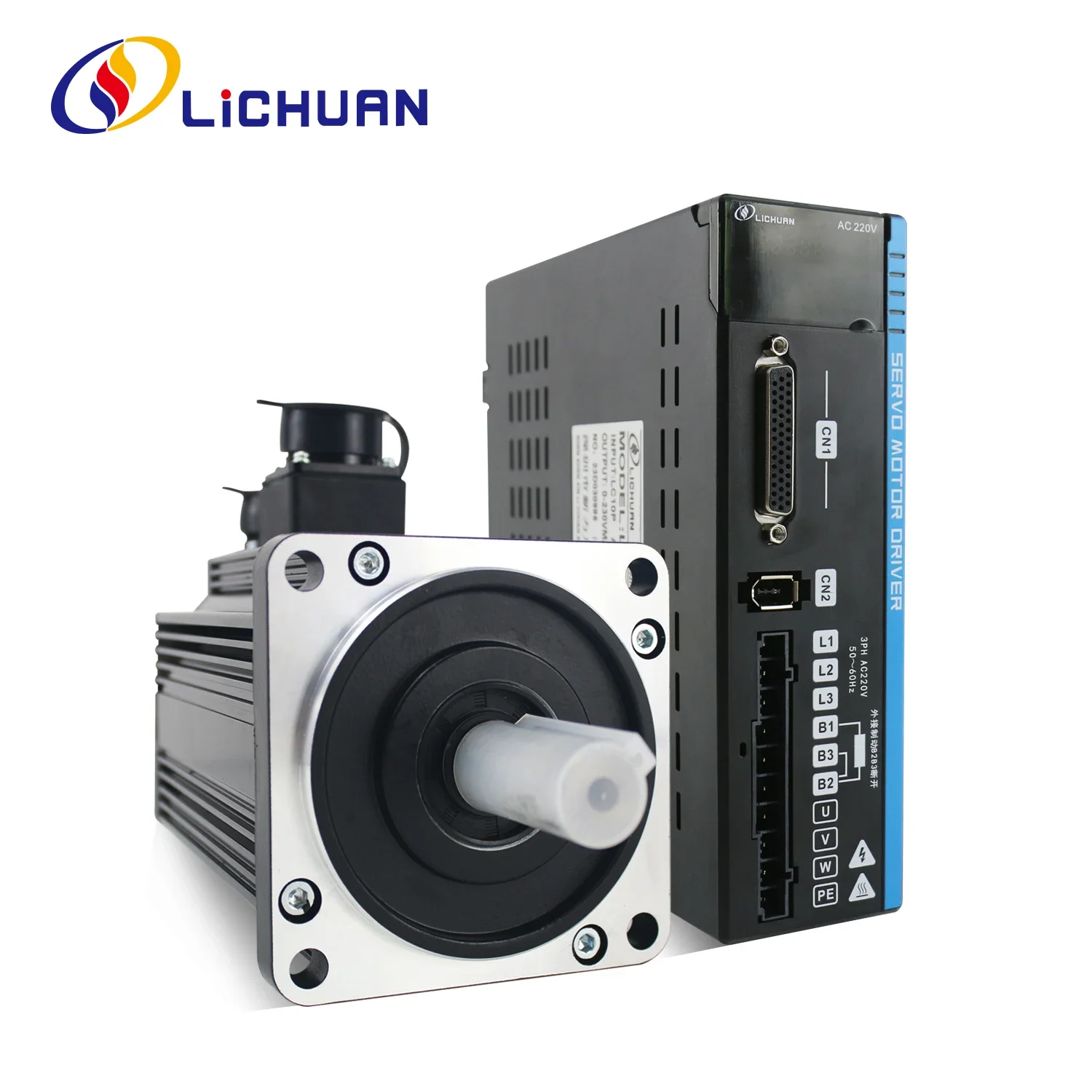 2026 Lichuan 220V 5A/6A AC Servo Driver Motor A5 1.2KW 1.5KW 1.8KW 4/5/6N.m AC Servo Motor Drivers Kit for Industrial Robot Mach