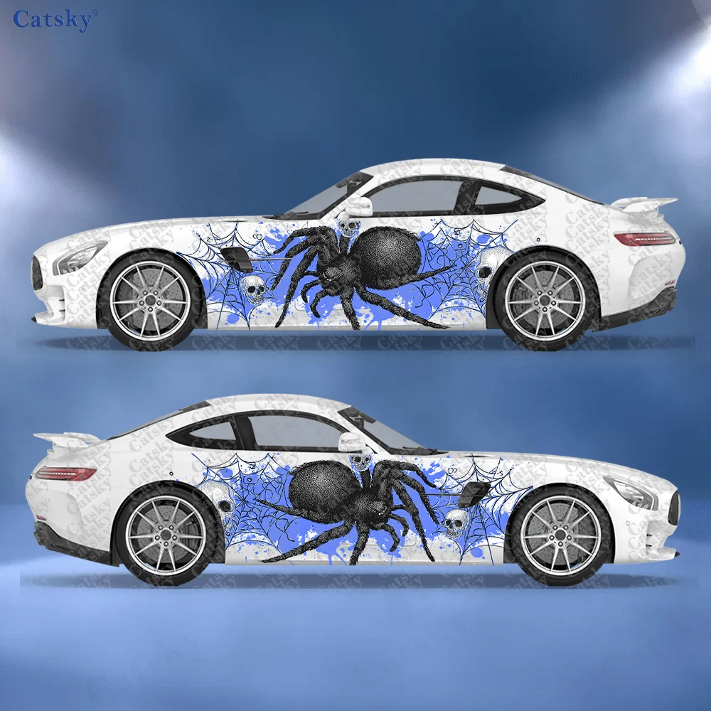 Colorful Spider Skeleton Splash Decals, Durable, Fade-Resistant, Easy to Install and Remove
