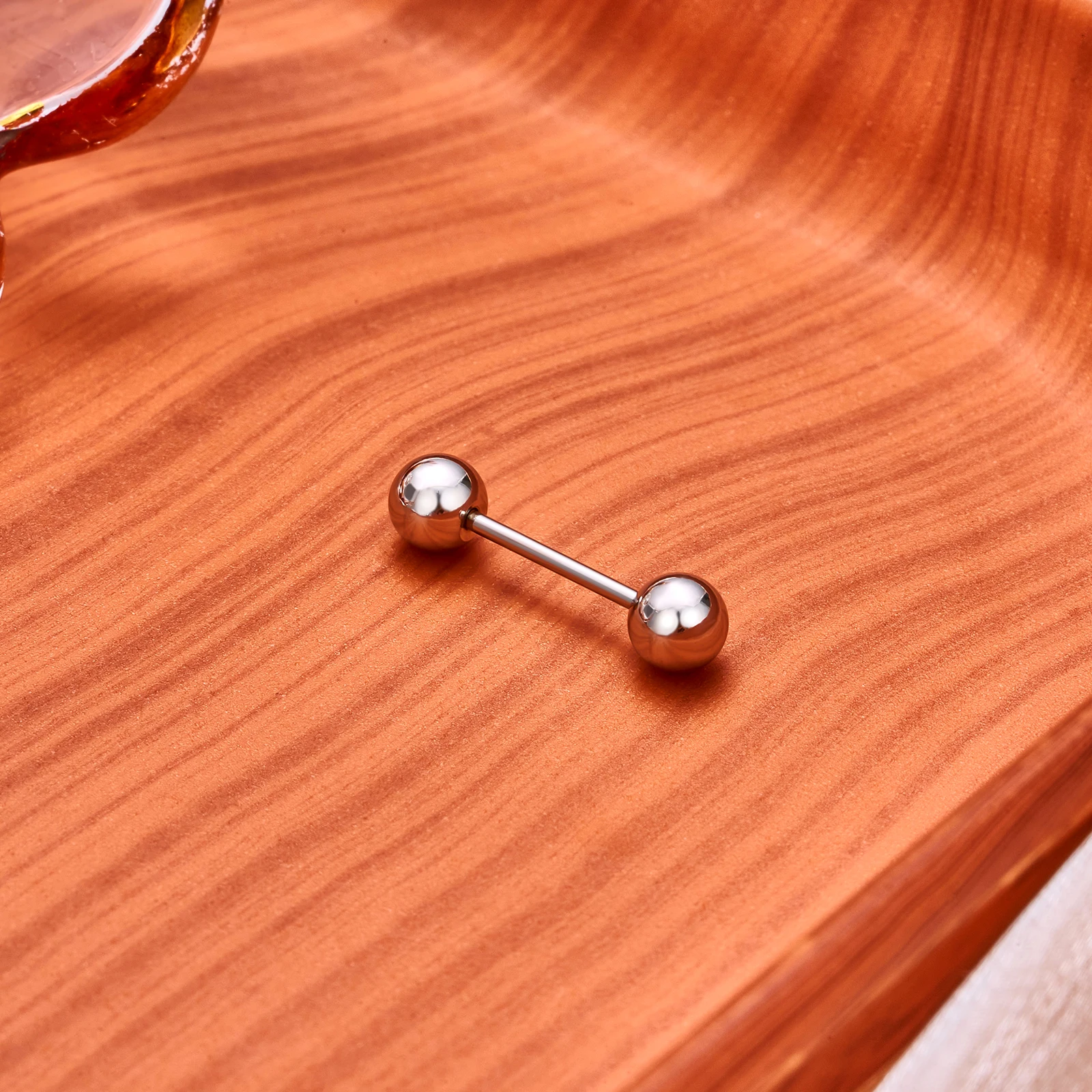 1/10 Stück Externer/Interner Gewinde-Piercing-Schmuck aus G23 Titan, 14G 16G, langer Industrial Barbell Ring, Zungenpiercing, sexy Barbell – Detail 4