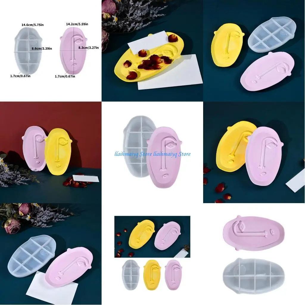 

573B простая в использовании силиконовая форма для большого блюда, эпоксидная смола, абстрактная форма для подставки в форме для