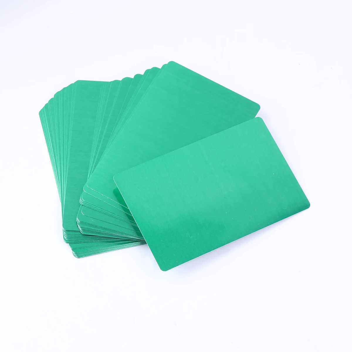 

50 pcs 0.2Mm Thin Green Anodized Aluminum Blank Business Cards For Machine Engraver Cnc Engraving Diy Custom Name Cards