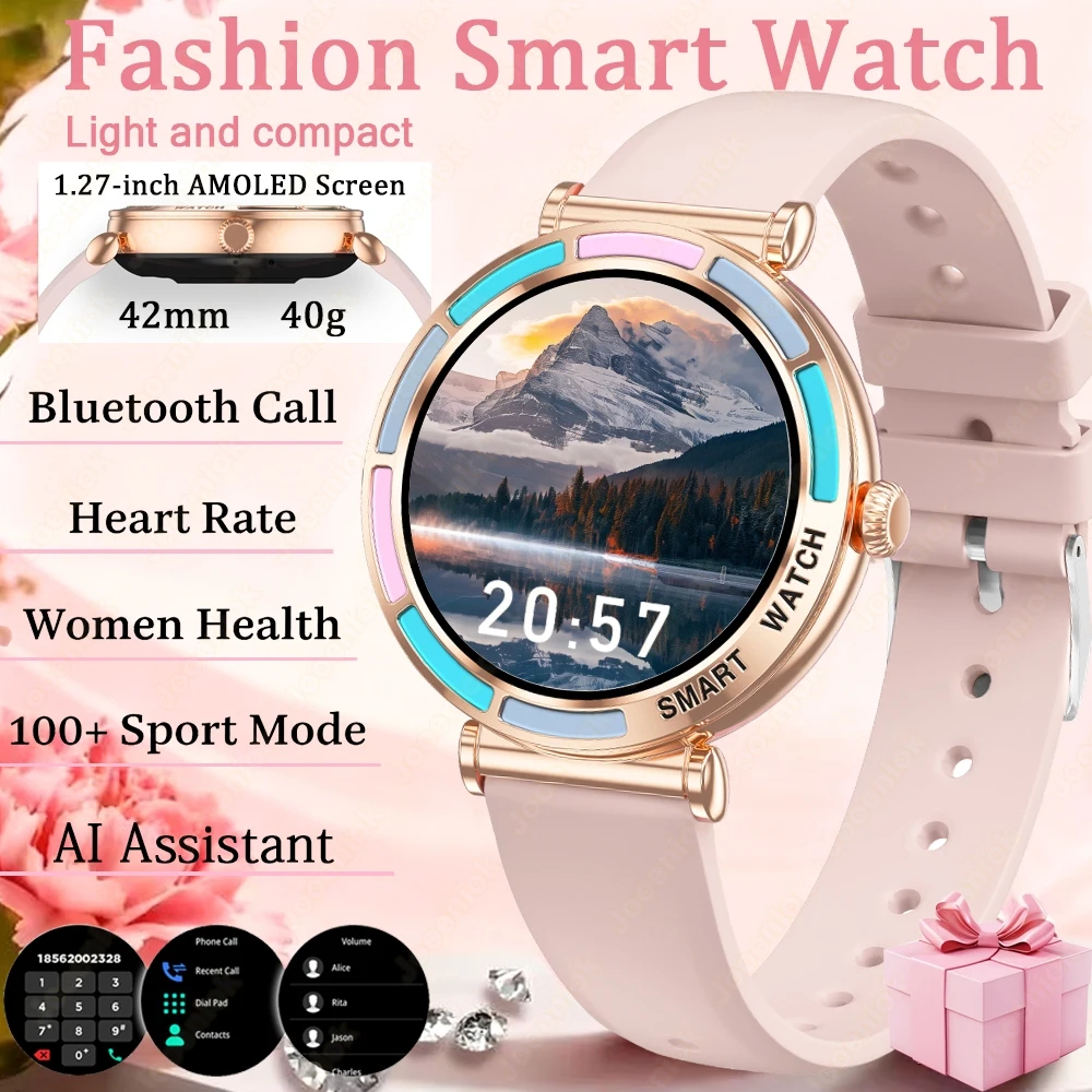 

Luxury Smart Watch Ladies Android iOS HD Screen Bluetooth Call Health Monitoring Fitness Tracker Women Smartwatch 2026 New