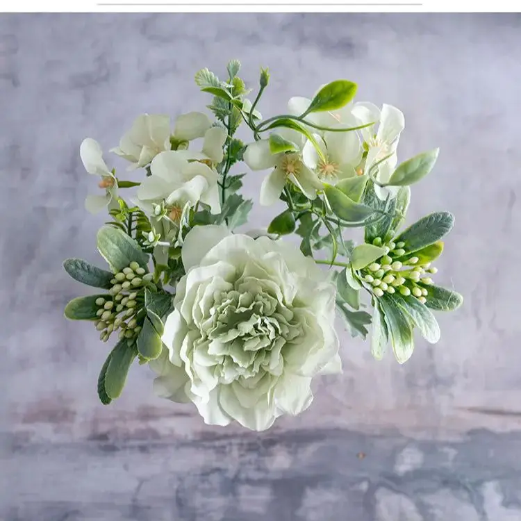 

30cm Silk Peony Artificial Flower Bouquet Spring For White Home DIY Decoration Christmas Garden Wedding Office Party Fake Flower